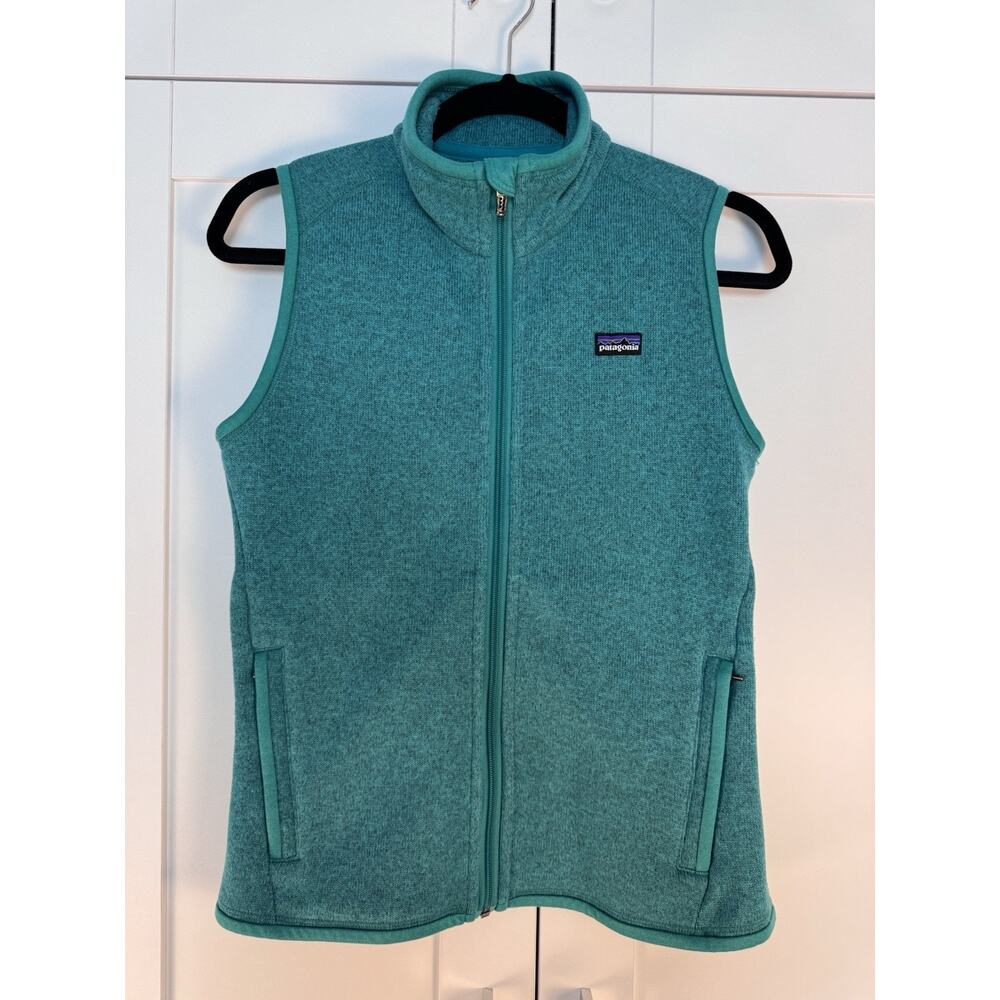 Patagonia Better Sweater Vest Size S Women’s Teal Full Zip Fleece Outdoor